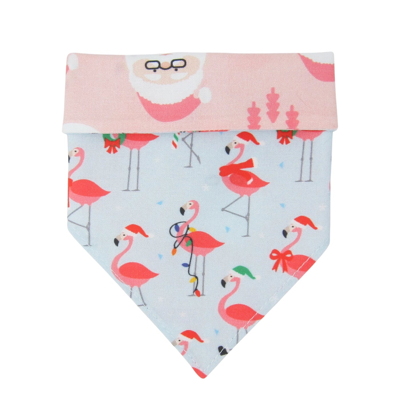 Christmas Flamingos Dog Bandana
