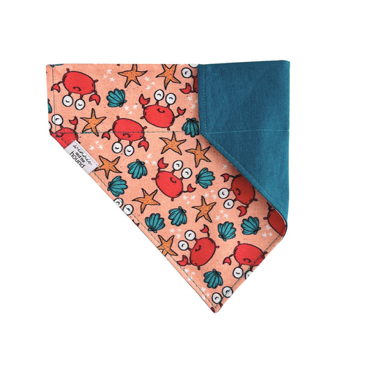 Colorful Crab Over the Collar Dog Bandana