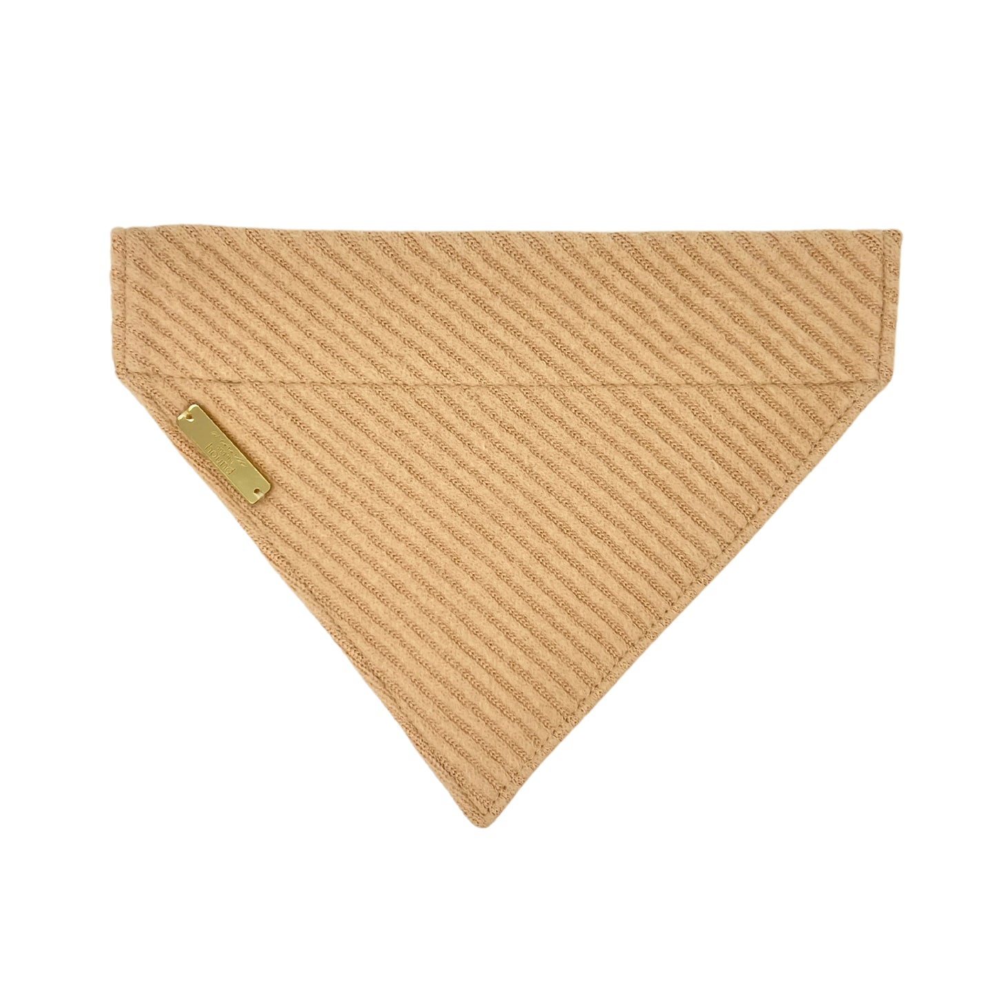 Cozy Beige Sweater Knit Dog Bandana