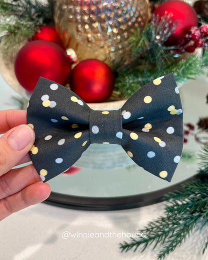 Cue the Confetti Dog Bow Tie