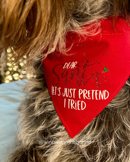 Dear Santa Dog Bandana