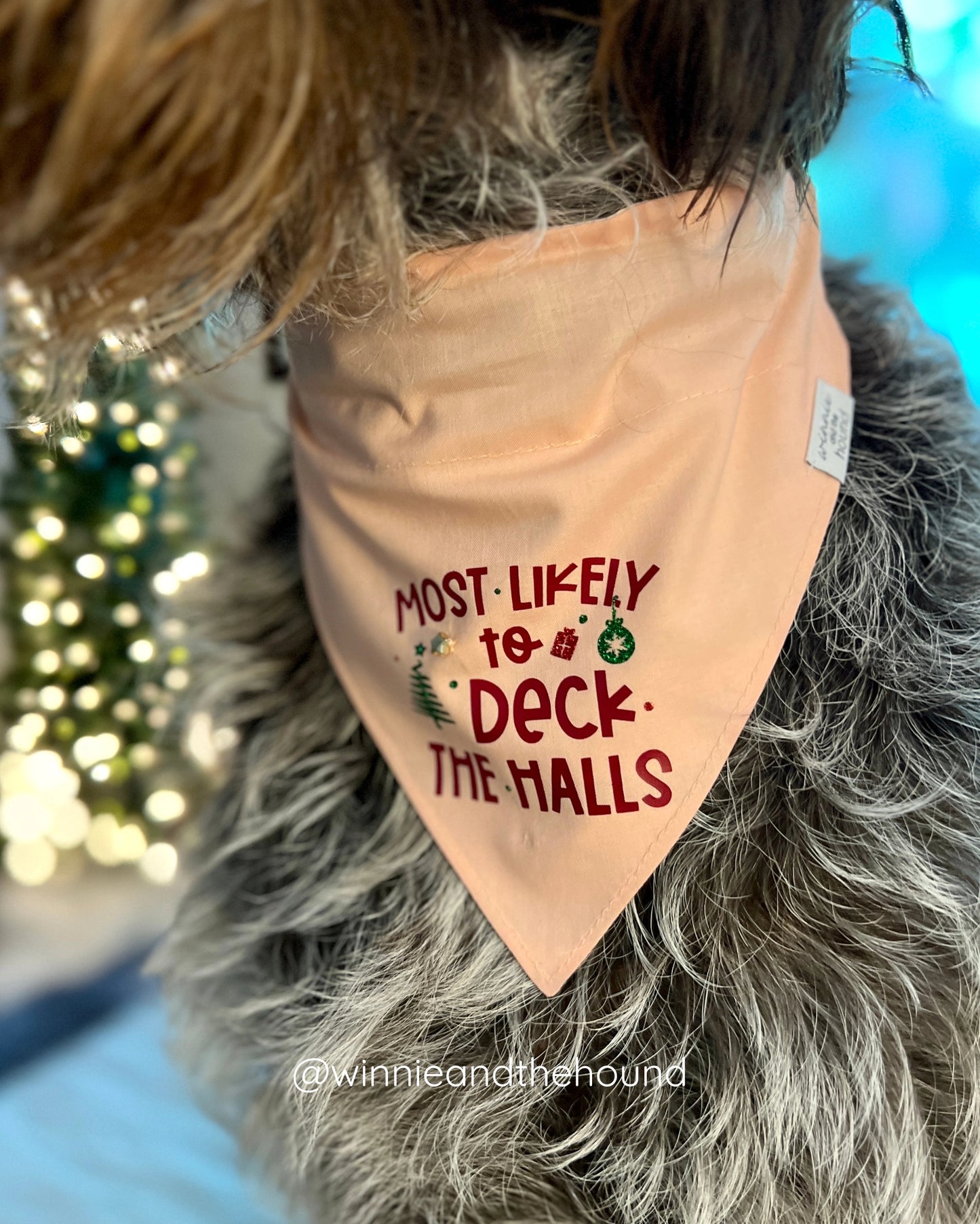 Deck the Halls Dog Bandana