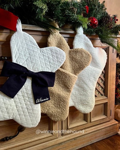 Quilted Dog Bone Christmas Stocking