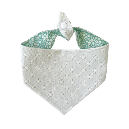 Spring Eyelet Tie On Dog Bandana