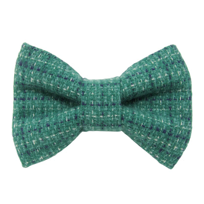 Evergreen Flannel Dog Bow Tie
