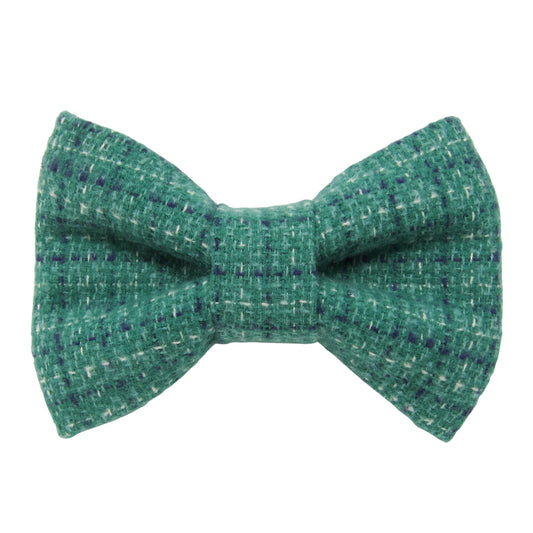 Evergreen Flannel Dog Bow Tie