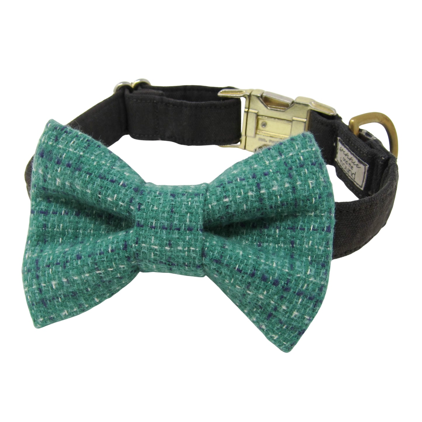 Evergreen Flannel Dog Bow Tie