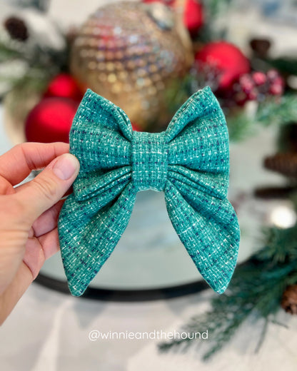 Evergreen Flannel Lady Bow