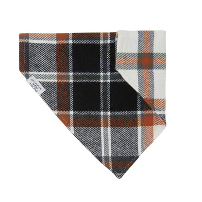 Fall Harvest Plaid Flannel Dog Bandana