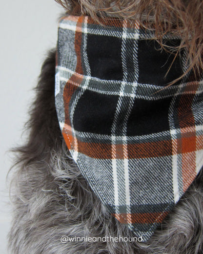 Fall Harvest Plaid Flannel Dog Bandana