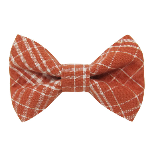 Homespun Plaid Dog Bow Tie