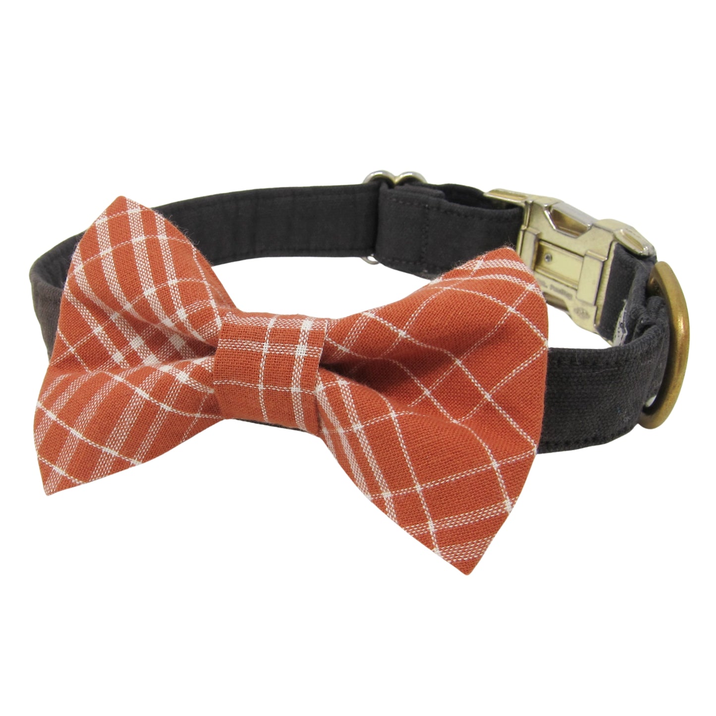 Homespun Plaid Dog Bow Tie