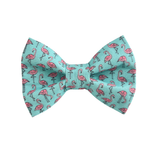 Flamingo Dog Bow Tie