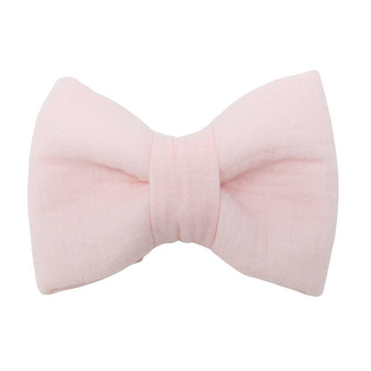Gauze Dog Bow Tie - Pale Pink