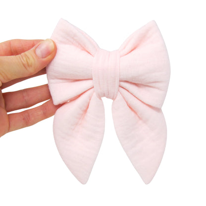 Gauze Lady Bow - Pale Pink