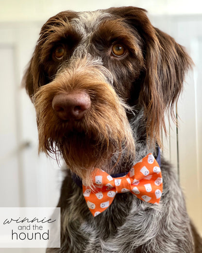 Happy Ghosts Dog Bow Tie