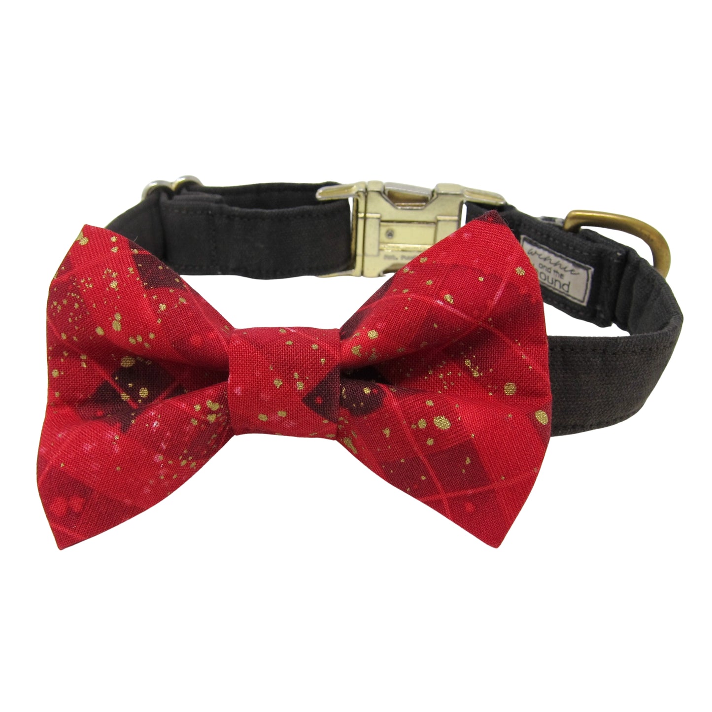 Gilded Red Dog Bow Tie
