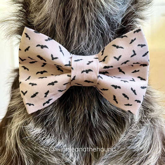 Going Bat-ty Dog Bow Tie