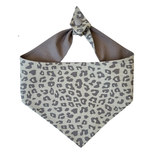 Leopard Tie On Dog Bandana