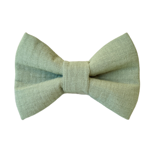 Green Gauze Dog Bow Tie