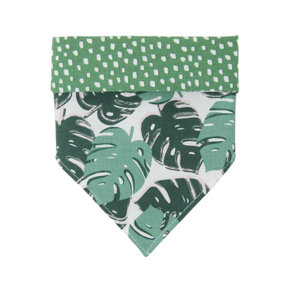 Green Monstera Dog Bandana