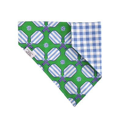 Green Pickleball Over the Collar Dog Bandana