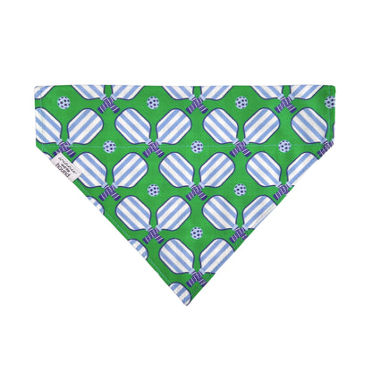 Green Pickleball Over the Collar Dog Bandana