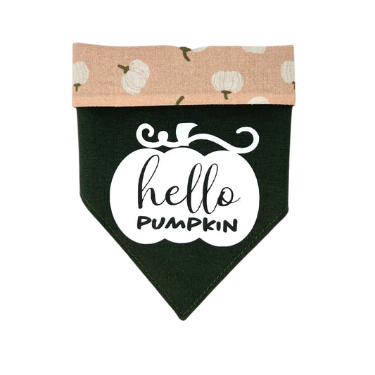 Hello Pumpkin Dog Bandana