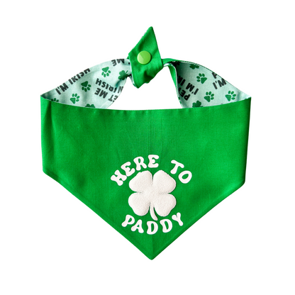 Here to Paddy Tie On Dog Bandana