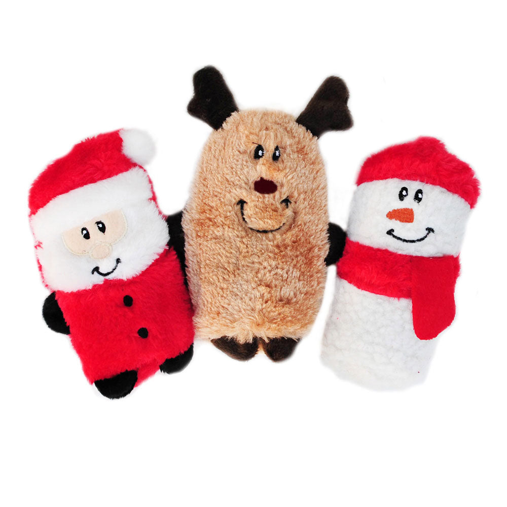 Holiday Squeakie Buddies Dog Toys - 3 Pack