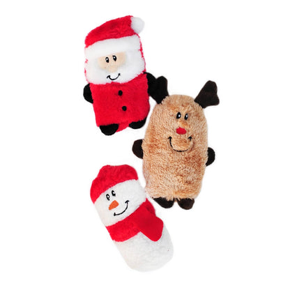 Holiday Squeakie Buddies Dog Toys - 3 Pack