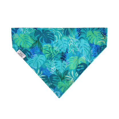 Jungle Monstera Over the Collar Dog Bandana