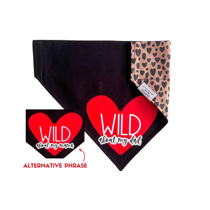 Leopard Hearts Over the Collar Dog Bandana