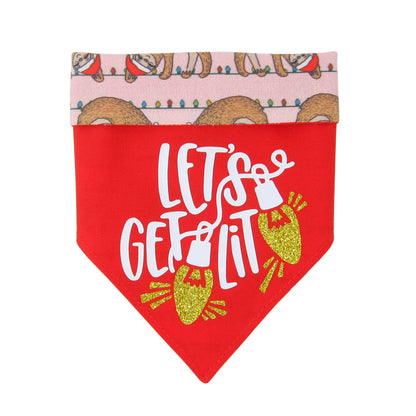 Let's Get Lit Dog Bandana