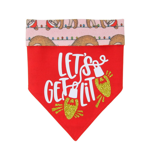 Let's Get Lit Dog Bandana