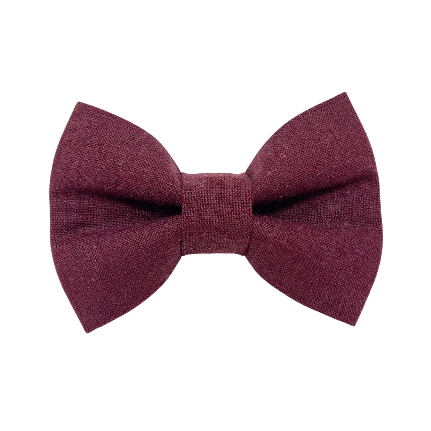 Merlot Linen Dog Bow Tie