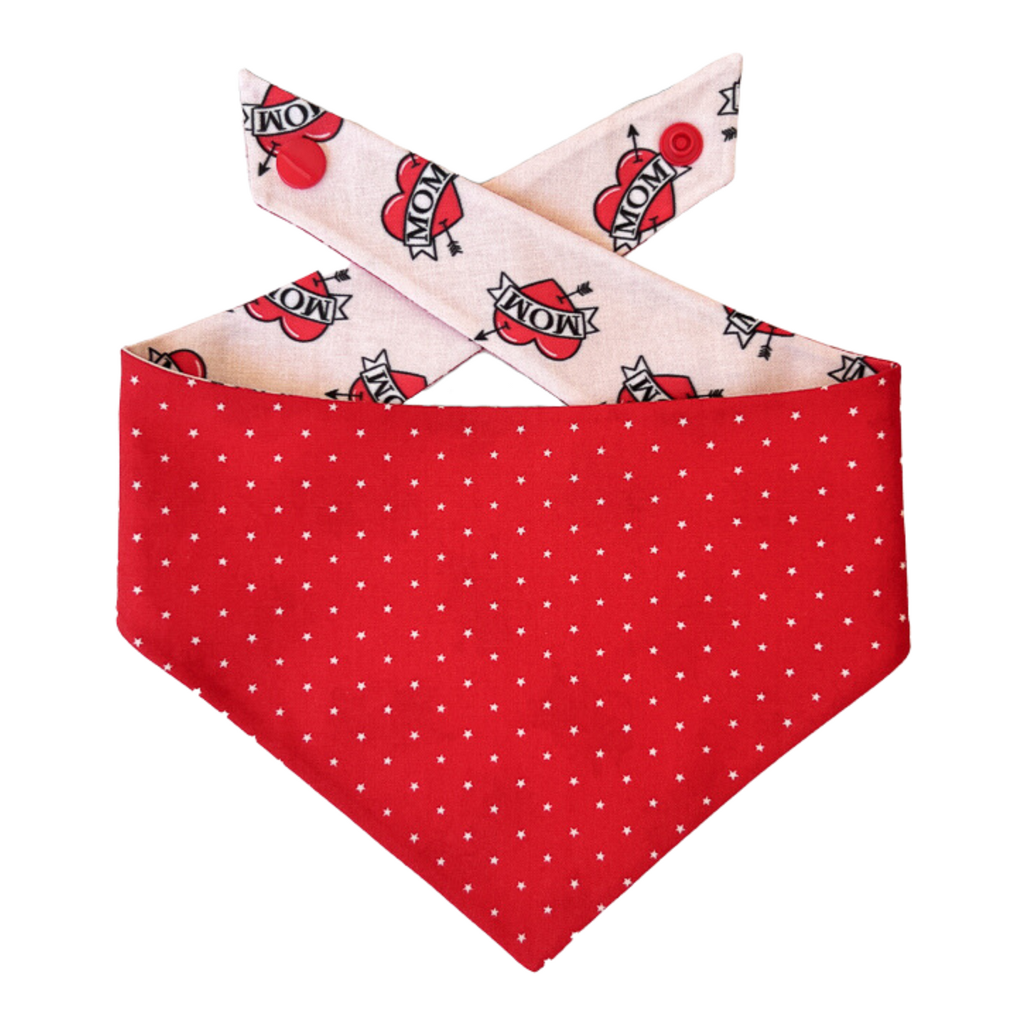 Mom Love Tie On Dog Bandana