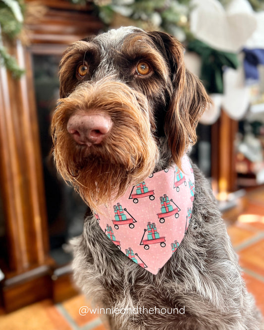 Christmas Wagon Dog Bandana
