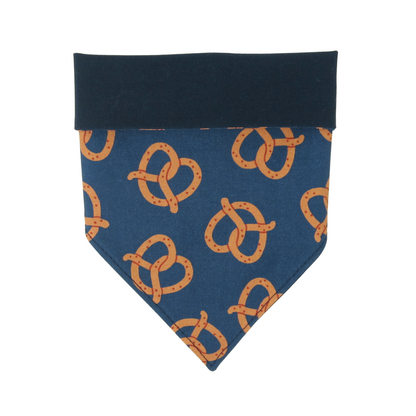 Navy Pretzels Dog Bandana