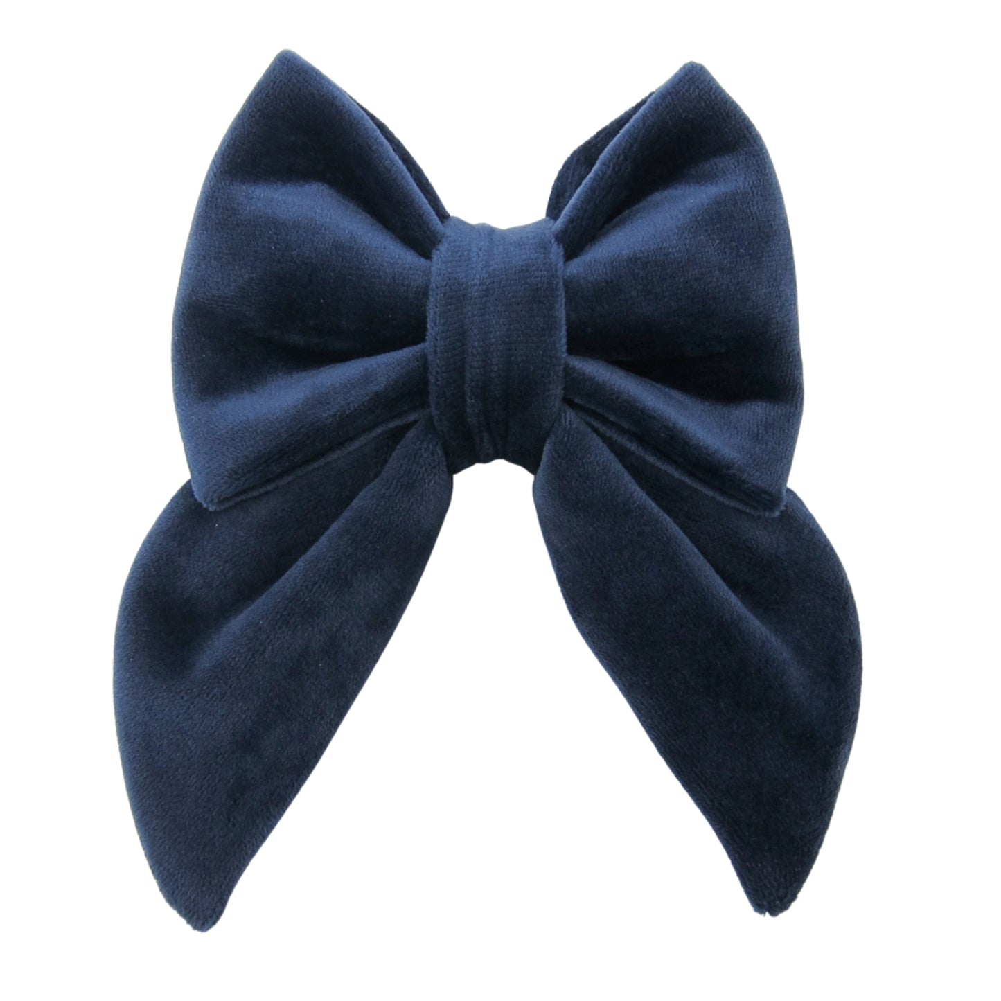 Navy Velveteen Lady Bow