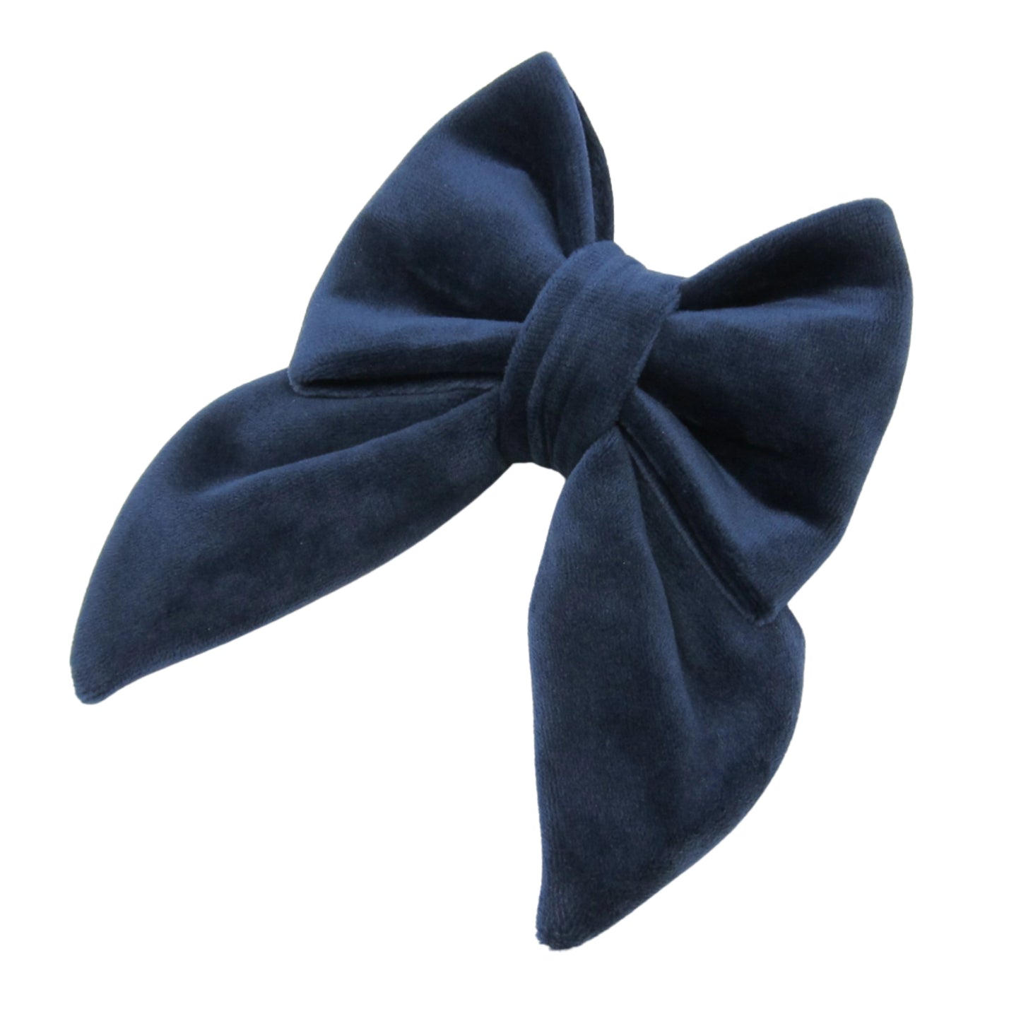 Navy Velveteen Lady Bow