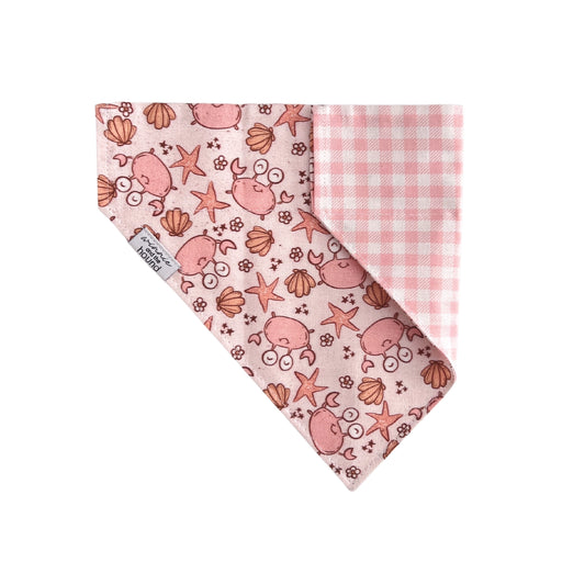 Neutral Crab Over the Collar Dog Bandana