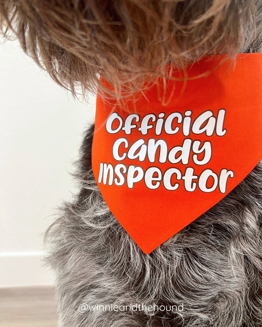 Official Candy Inspector Dog Bandana