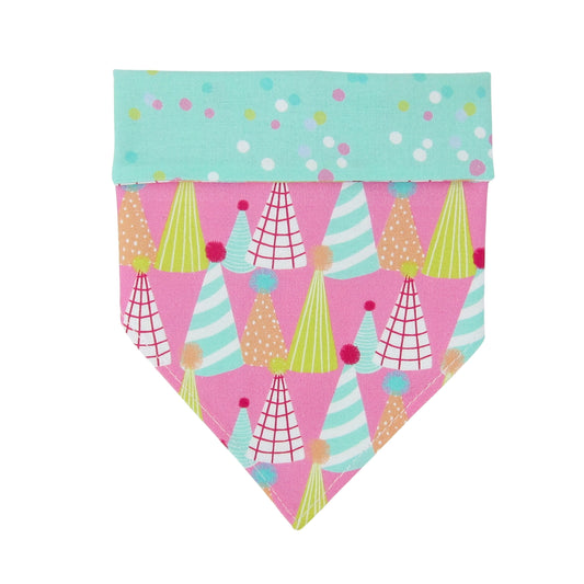 Pink Party Hats Dog Bandana