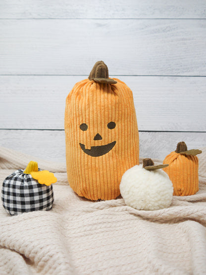 Jumbo Corduroy Pumpkin Dog Toy