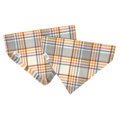 Pumpkin Spice Flannel Dog Bandana