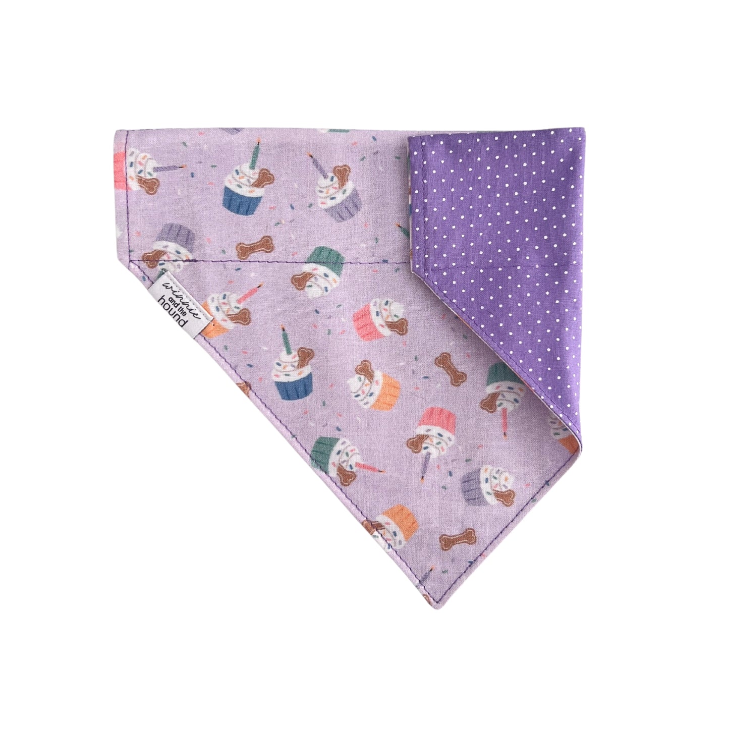 Purple Pupcake Over the Collar Dog Bandana