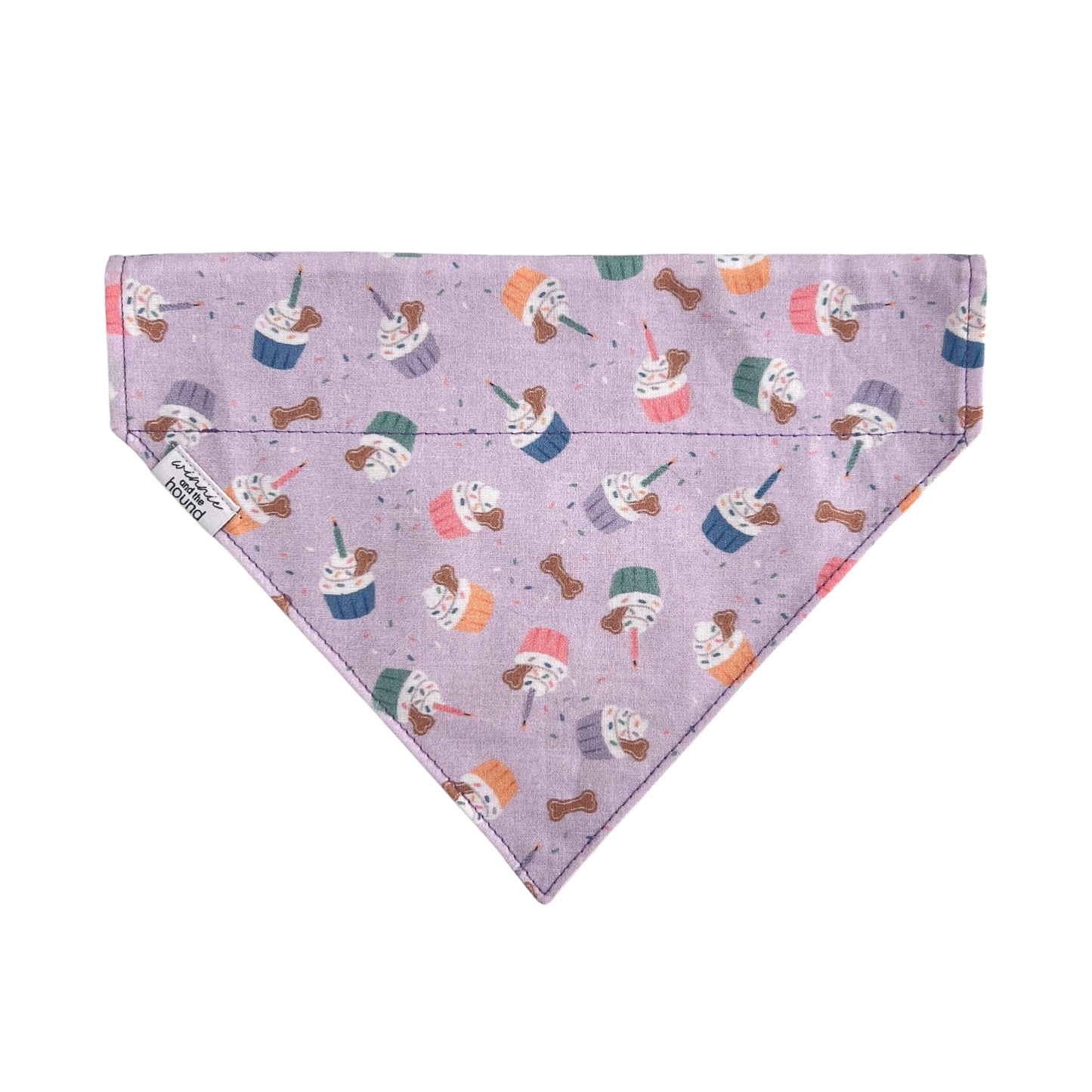 Purple Pupcake Over the Collar Dog Bandana