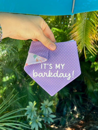 Purple Pupcake Tie On Dog Bandana