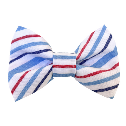 Patriotic Stripe Dog Bow Tie